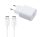  SAMSUNG hálózati töltő Type-C aljzat (5V / 3000mA, 25W, PD gyorstöltés támogatás + EP-DA705BWE Type-C kábel) FEHÉR (EP-TA800EWE + ... 