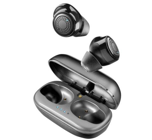  CELLULARLINE PETIT bluetooth fülhallgató SZTEREO (v5.0, TWS, extra mini, mikrofon, aktív zajszűrő + töltőtok) FEKETE (BTPETITTWSK) 