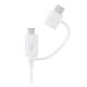  SAMSUNG adatkábel és töltő USB - microUSB / Type-C, (Type-C csak töltés, 150cm) FEHÉR (EP-DG930DW) 