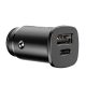  BASEUS autós töltő USB aljzat / Type-C aljzat (30W, PD gyorstöltés támogatás) FEKETE (BS-C15C_B) 