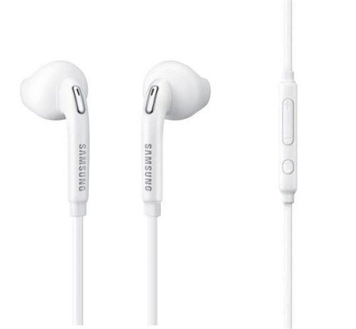  SAMSUNG fülhallgató SZTEREO (3.5mm jack, mikrofon, felvevő gomb, hangerő szabályzó, 1 pár sima pót fülgumi) FEHÉR (EO-EG920BW) 