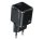  USAMS T42 hálózati töltő Type-C aljzat (5V / 3000 mA, 25W, PD gyorstöltés támogatás) FEKETE (CC140_B) 