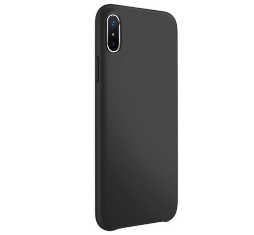  JOYROOM LYBER műanyag telefonvédő (gumírozott, mikroszálas belső) FEKETE [Apple iPhone XS Max 6.5] 