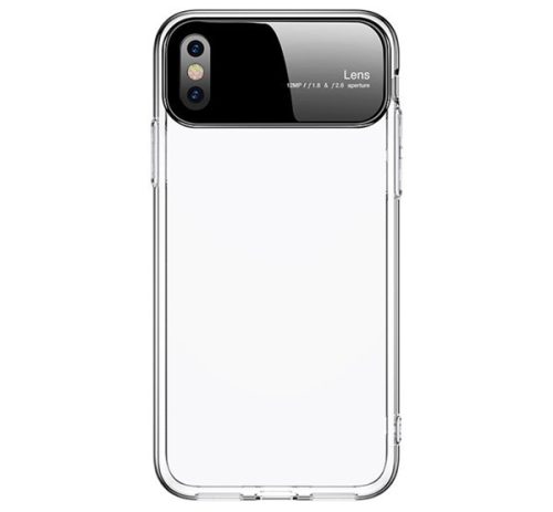  JOYROOM DREAMLAND telefonvédő szilikon keret (edzett üveg hátlap) ÁTLÁTSZÓ [Apple iPhone XS Max 6.5] 