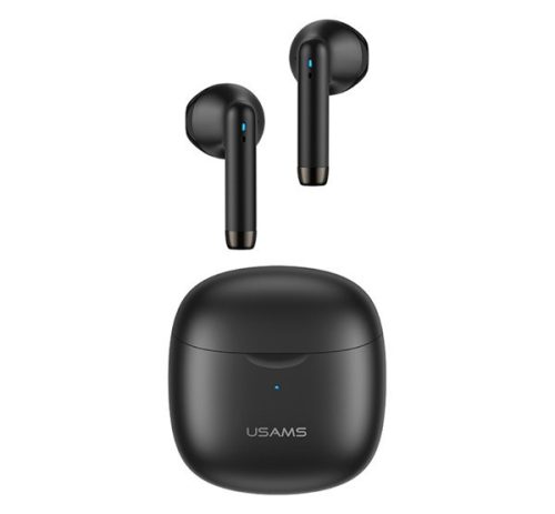  USAMS IA04 bluetooth fülhallgató SZTEREO (v5.0, TWS, mikrofon, zenehallgatáshoz ajánlott + töltőtok) FEKETE (IA04_B) 