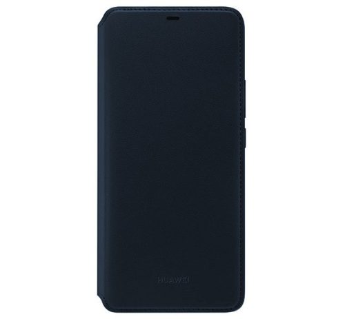  HUAWEI tok álló, bőr hatású (FLIP, oldalra nyíló, bankkártya tartó) SÖTÉTKÉK [Huawei Mate 20 Pro] 