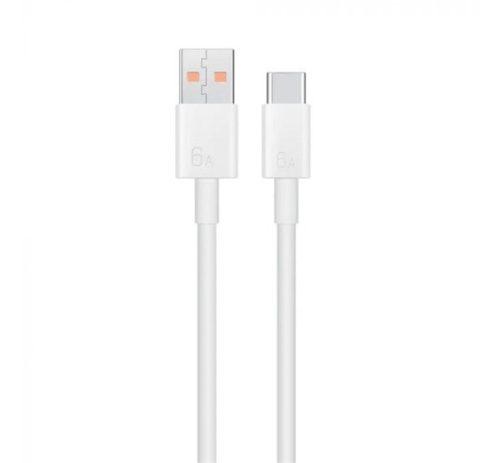  HUAWEI adatkábel és töltő (USB - Type-C, 66W, gyorstöltés támogatás, 100cm) FEHÉR (LX04072043) 
