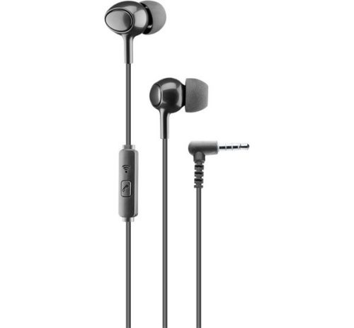  CELLULARLINE IN EAR fülhallgató SZTEREO (3.5mm jack, mikrofon, felvevő gomb, zajszűrő) FEKETE (AUINEARK) 