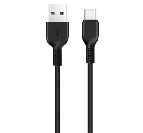  HOCO X20 adatátvitel adatkábel és töltő (USB - Type-C, gyorstöltés támogatás, 200cm, törésgátló) FEKETE (X20_TYPE-C_2M_B) 