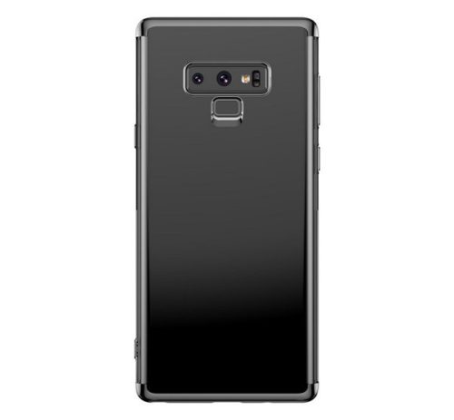  BASEUS SHINING szilikon telefonvédő (átlátszó hátlap) FEKETE [Samsung Galaxy Note 9 (SM-N960F)] 
