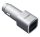  NOKIA autós töltő 2 USB aljzat (5V / 2400mA, gyorstöltés támogatás) EZÜST (DC-801_S) 