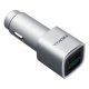  NOKIA autós töltő 2 USB aljzat (5V / 2400mA, gyorstöltés támogatás) EZÜST (DC-801_S) 