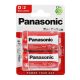  PANASONIC tartós elem (D/góliát, R20, 1.5V, cink-mangán) 2db / csomag (R20RZ-2BP) 