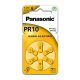  PANASONIC elem (A10, PR10L/6LB, PR230/PR536, 1.4V, cink-levegő, hallókészülékhez való) 6db / csomag (PR230-6LB) 