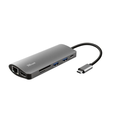 Trust 23775 Dalyx USB-C univerzális notebook dokkoló szürke 