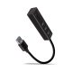  Axagon HMA-CR3A 3 portos USB3.2 Gen 1 hub kártyaolvasóval fekete 