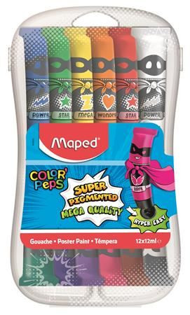  MAPED Tempera készlet műanyag dobozban 12 darabos (810520) 