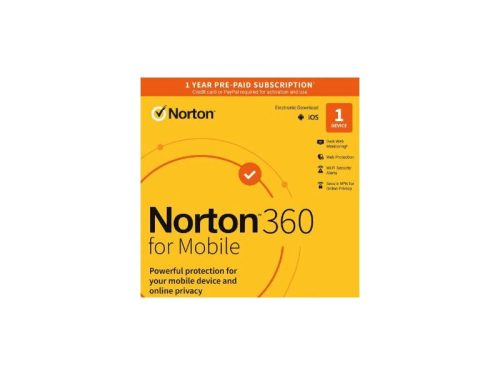  NortonLifeLock Norton 360 for Mobile 1 felhasználó 1 eszköz 1 év dobozos vírusirtó szoftver (21426914 / 21459990) 