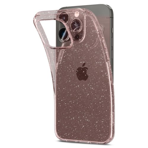  Spigen Liquid Crystal Glitter Apple iPhone 14 Pro tok rózsaszín-átlátszó csillámos (ACS04955) 