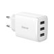  Baseus kompakt gyorstöltő 3x USB-A 17W fehér (CCXJ020102) 
