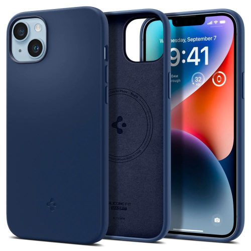 Spigen Silicone Fit (MagFit) Apple iPhone 14 Plus tok kék (ACS04921) 