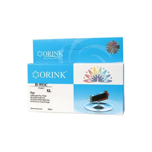  Orink utángyártott HP 953XL/F6U16AE tintapatron ciánkék (HPO953XLCY) 