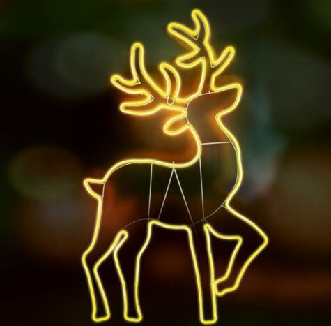  Somogyi NEON 4 LED-es neon light figura, szarvas 