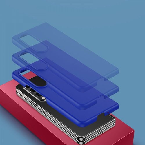  Cellect Samsung Z Fold 4 Gumírozott PC hátlap tok kék (CEL-RUB-ZFOLD4-BL) 