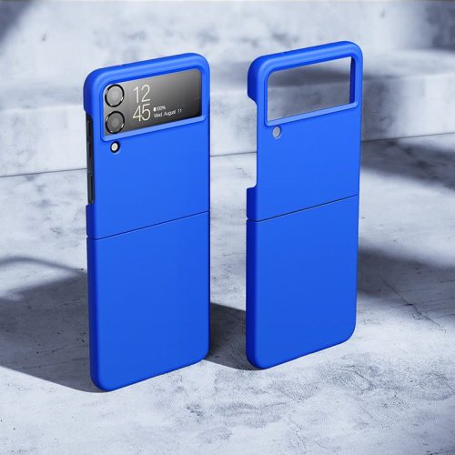  Cellect Samsung Z Flip 4 Gumírozott PC hátlap tok kék (CEL-RUB-ZFLIP4-BL) 