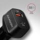  Axagon PWC-PQ38 PD & QC 38W autós töltő fekete 