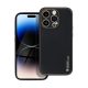  Forcell Leather műbőr Apple iPhone 14 Pro hátlap tok fekete (68555) 