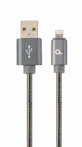  Gembird Cablexpert USB -> Lightning kábel 1m szürke (CC-USB2S-AMLM-1M-BG) 
