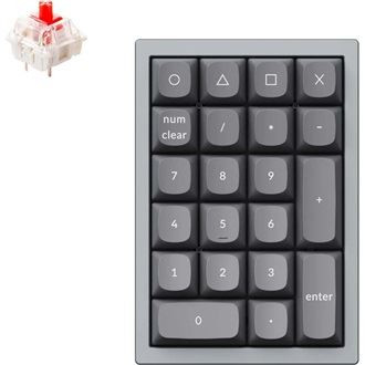  Keychron Q0 Swappable Gateron G Pro Red mechanikus numerikus billentyűzet szürke (Q0-D1) 