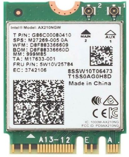  Intel Wi-Fi 6 AX210 M.2 adapter (AX210.NGWG.NV) 