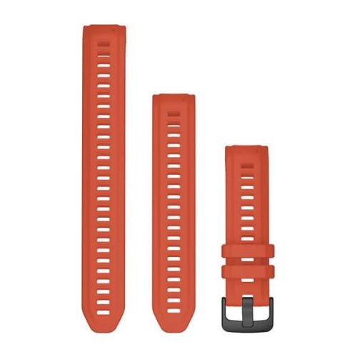  Garmin óraszíj extra hosszú kiegészítő pánttal (Instinct 2S) szilikon, 20mm pipacs színű (010-13104-18) 