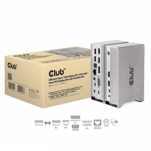  CLUB3D univerzális dokkoló állomás USB-C (CSV-1568) 