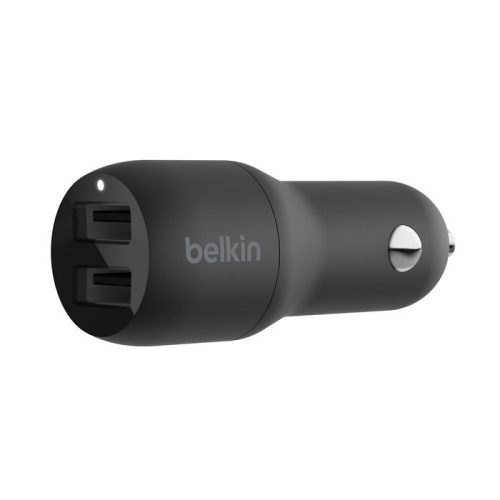  Belkin BoostCharge 2xUSB-A autós töltő 24W fekete (CCB001btBK) 
