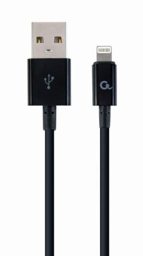  Gembird 8-pin - USB Type-A adat- és töltőkábel 2m fekete (CC-USB2P-AMLM-2M) 