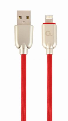  Gembird 8-pin - USB-A adat- és töltőkábel 1m piros (CC-USB2R-AMLM-1M-R) 