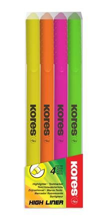  Kores szövegkiemelő készlet 0,5-3,5 mm 4 szín (36240) 