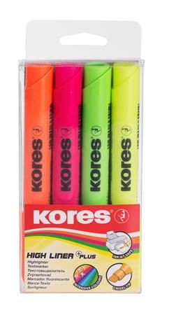  Kores High Liner Plus szövegkiemelő készlet 0,5-5 mm 4 szín (36040) 