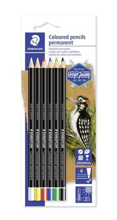  Staedtler "Lumocolor 108 20" henger alakú színes ceruza készlet, vízálló (glasochrom) (10820BK6-C) 