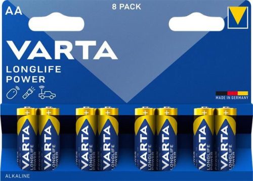  Varta Longlife Power Alkaline AA ceruza elem 8 db/csomag (4906121418) 