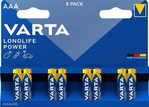  Varta Longlife Power Alkaline AAA ceruza elem 8 db/csomag (4903121418) 