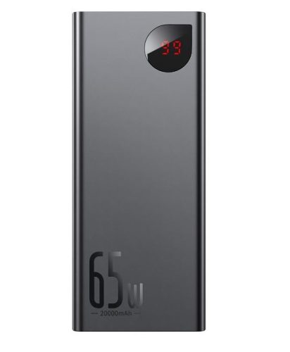  Baseus Adaman Metal 20000mAh PD QC 3.0 65W, 2xUSB + USB-C + micro USB Powerbank fekete (PPIMDA-D01) 