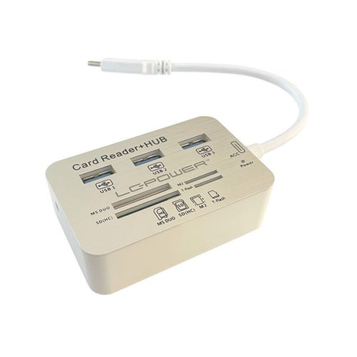  LC Power LC-HUB-C-CR USB-C Hub + kártyaolvasó 