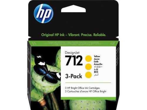  HP 712 DesignJet tintapatron csomag sárga (3ED79A) 
