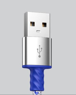  Recci RTC-N33L Lightning - USB-A textil borítású adat- és töltőkábel 2m kék-ezüst 