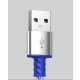  Recci RTC-N33L Lightning - USB-A textil borítású adat- és töltőkábel 2m kék-ezüst 