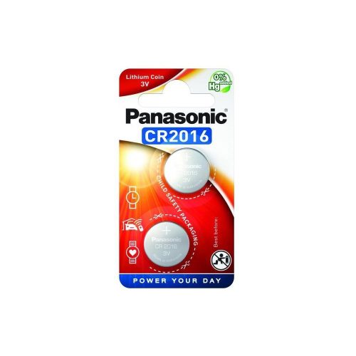  Panasonic CR2016 3V lítium gombelem (2db/csomag) (CR2016L-2BP) 
